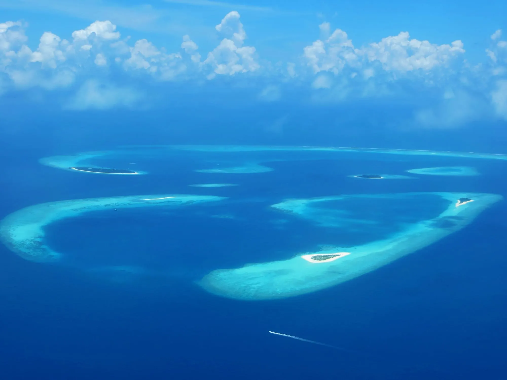 Maldivian atoll from above