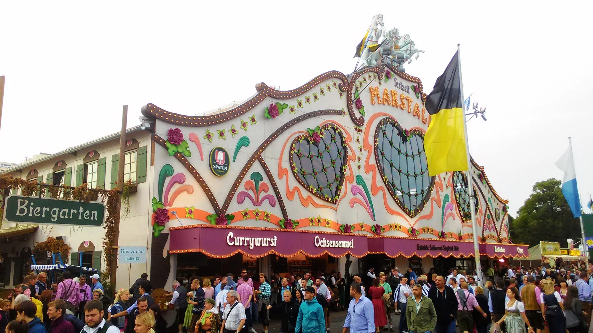 The Oktoberfest tents on the Theresienwiese in Munich